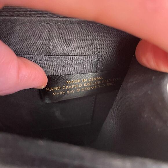 Mary Kay Cosmetics Black Suede Evening Bag Clutch Crossbody Shoulder Bag - Picture 5 of 5